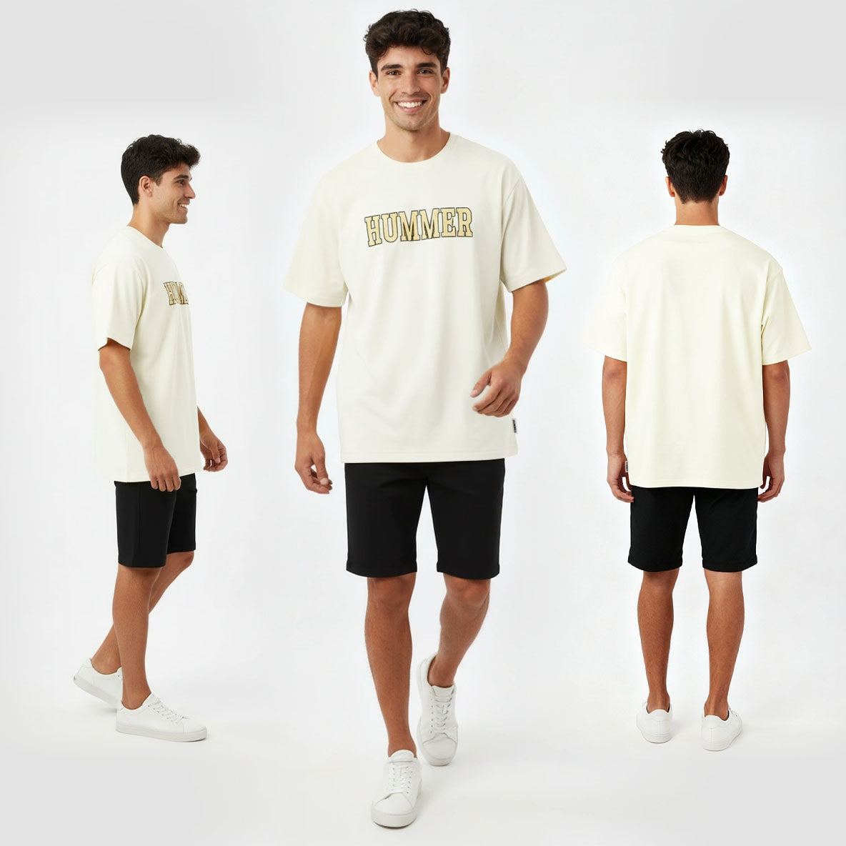 HUMMER SHORT SLEEVE ROUND NECK T SHIRT [OVERSIZE] H0025