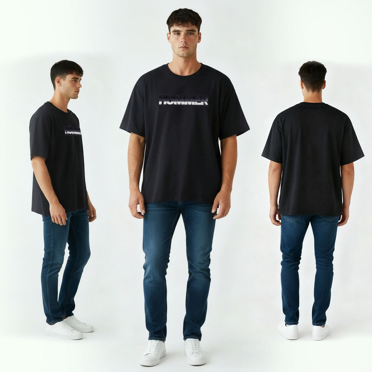 HUMMER SHORT SLEEVE ROUND NECK T SHIRT [OVERSIZE] H0025