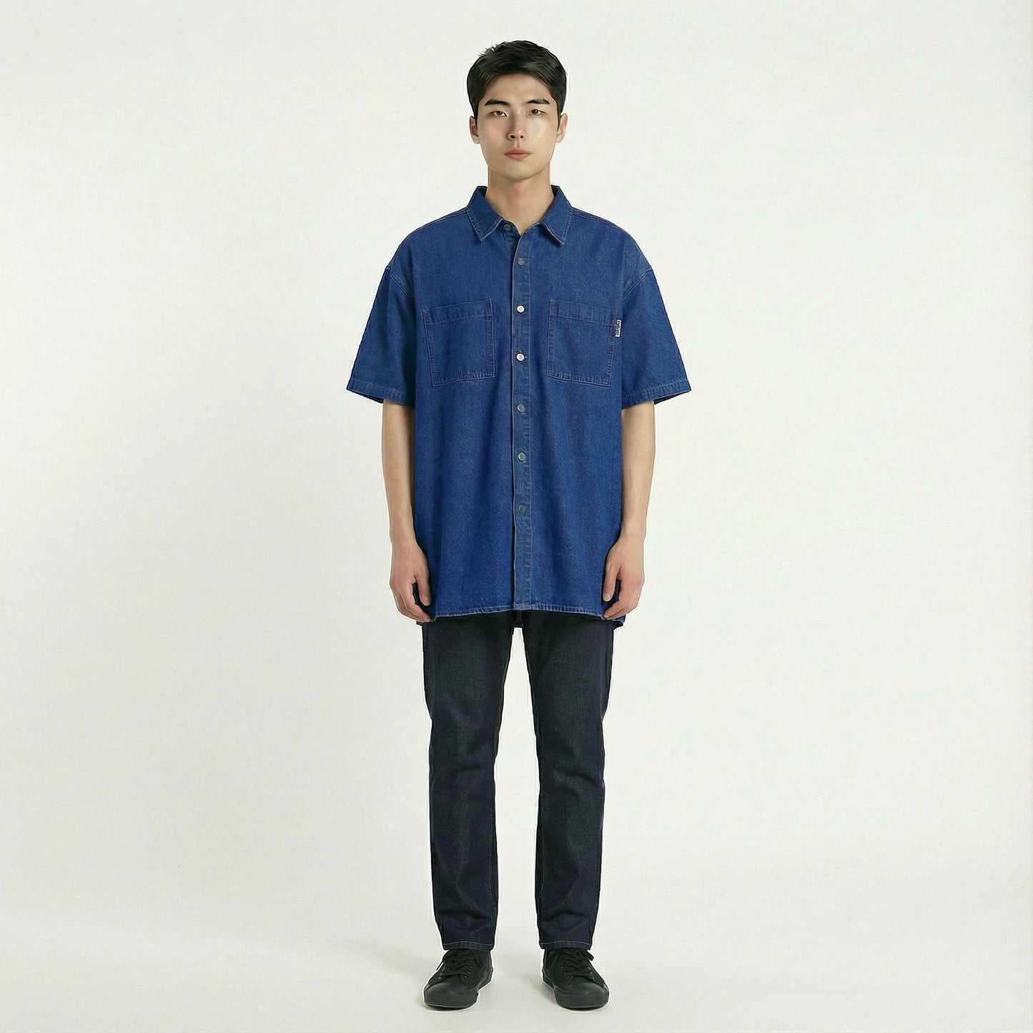 HUMMER MENS JEAN SHORT SLEEVE SHIRT [OVERSIZE] H0046