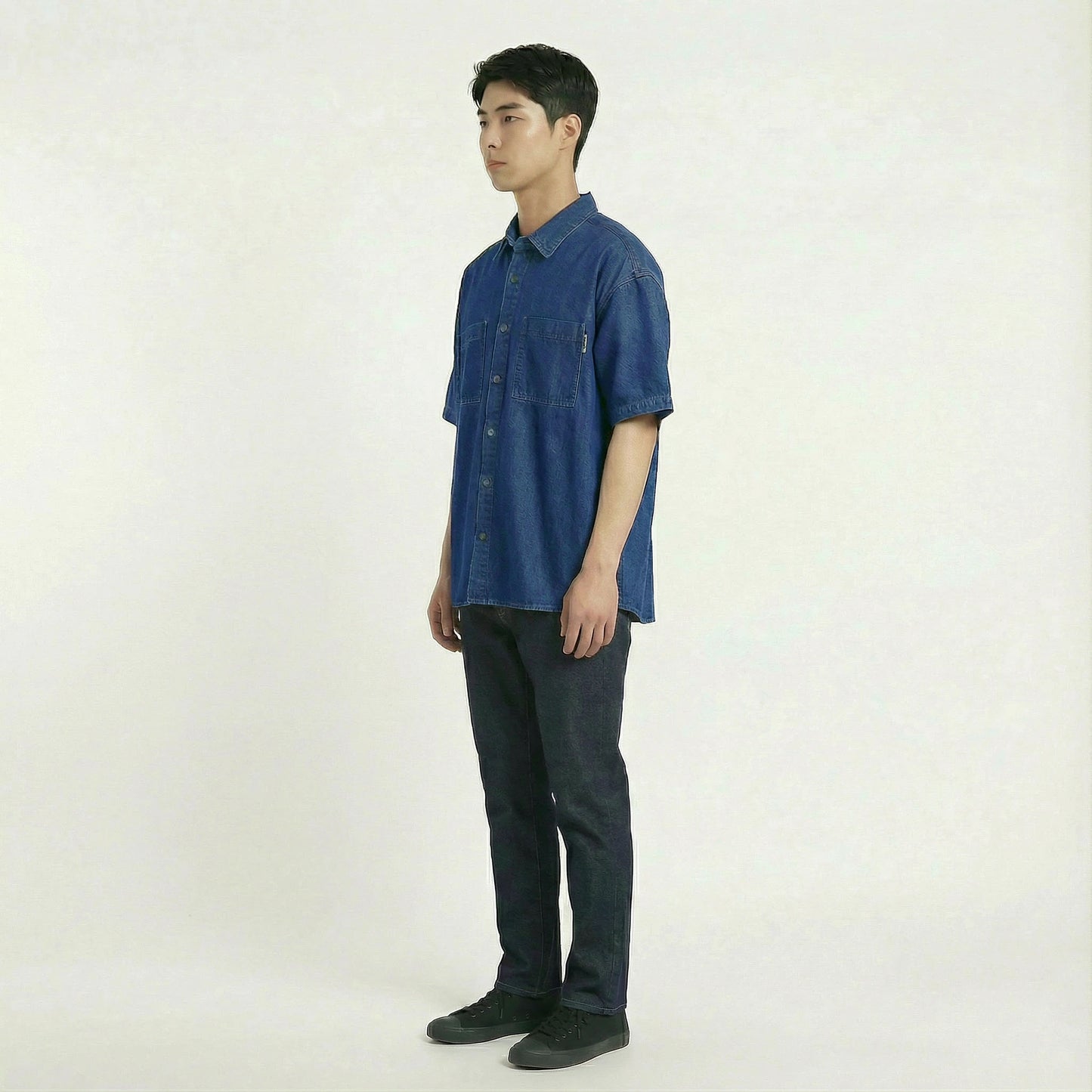 HUMMER MENS JEAN SHORT SLEEVE SHIRT [OVERSIZE] H0046