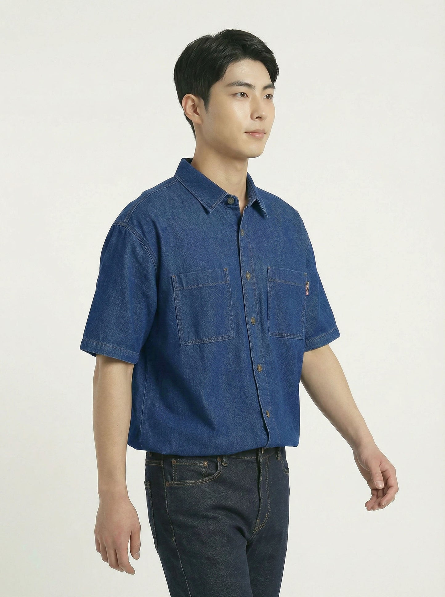 HUMMER MENS JEAN SHORT SLEEVE SHIRT [OVERSIZE] H0046