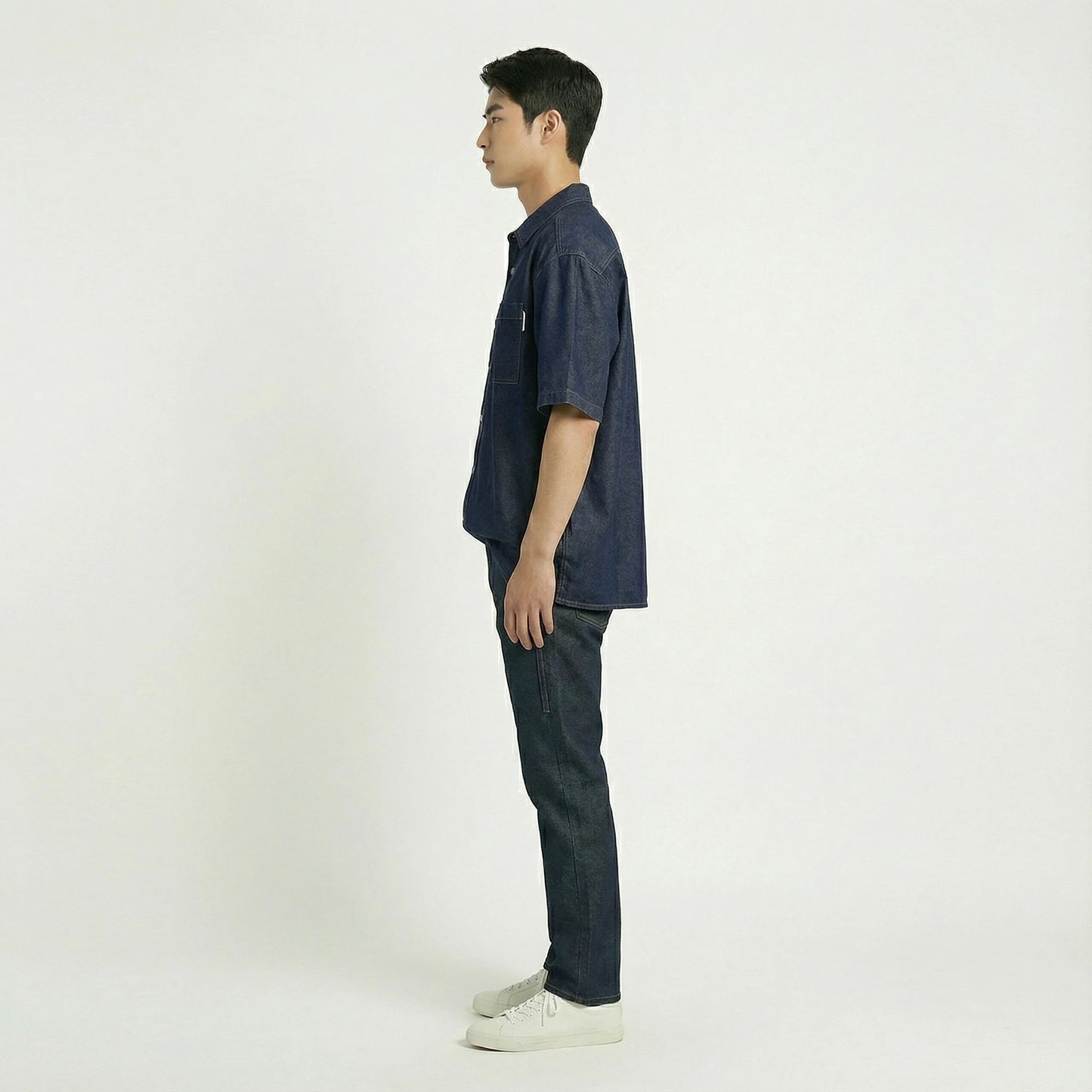 HUMMER MENS JEAN SHORT SLEEVE SHIRT [OVERSIZE] H0046