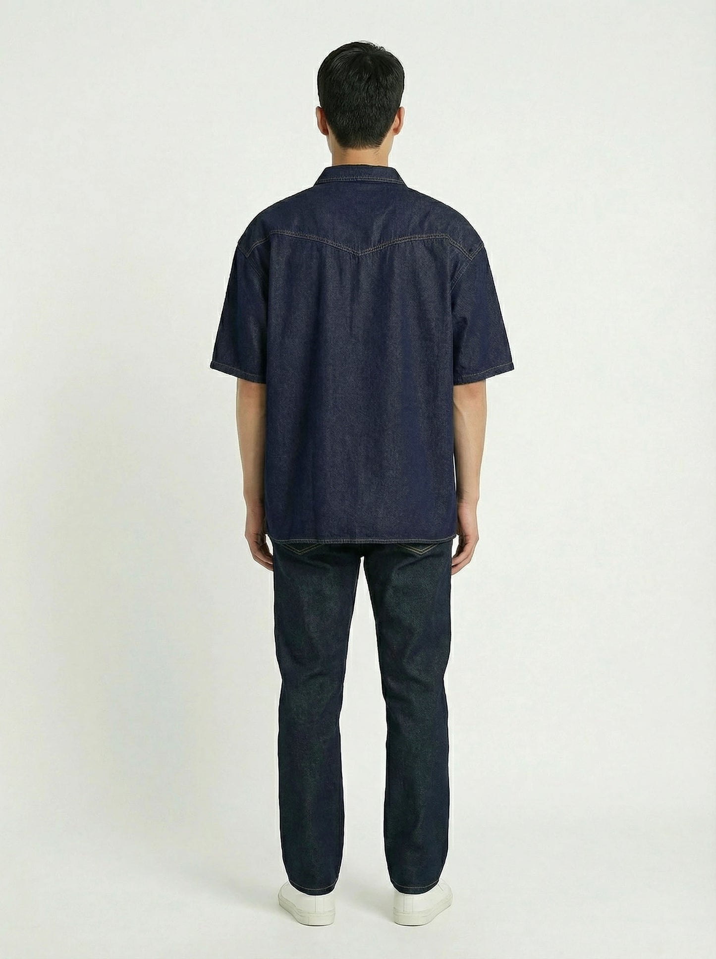 HUMMER MENS JEAN SHORT SLEEVE SHIRT [OVERSIZE] H0046