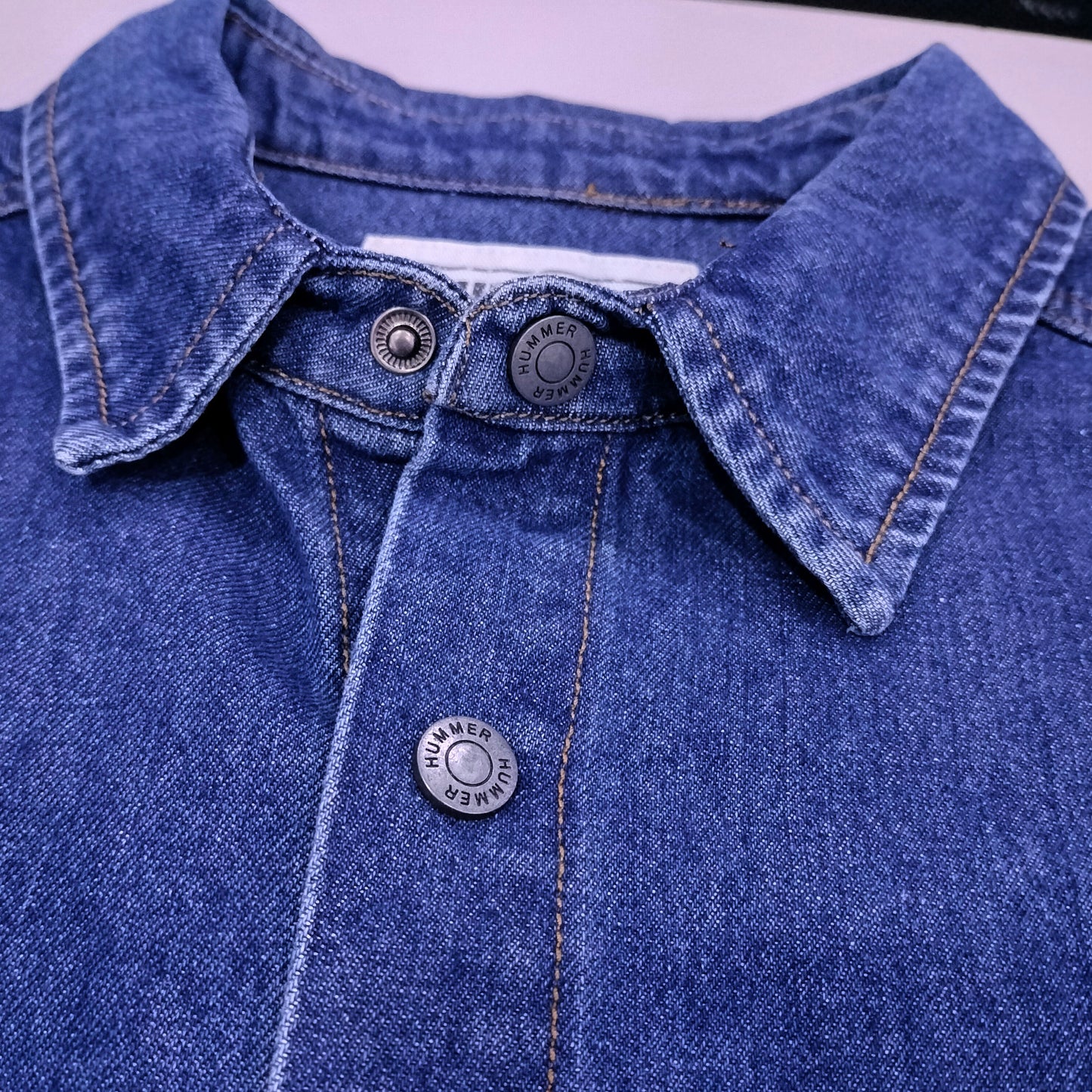 HUMMER MENS JEAN SHORT SLEEVE SHIRT [OVERSIZE] H0046