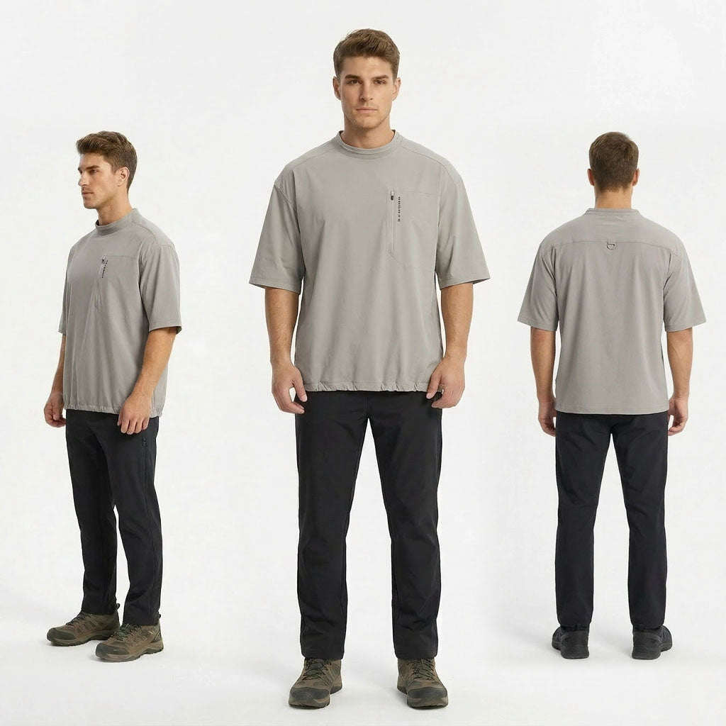 HUMMER MENS CASUAL OUTDOOR SHORT SLEEVE ROUNDNECK T SHIRT [OVERSIZE] H0103