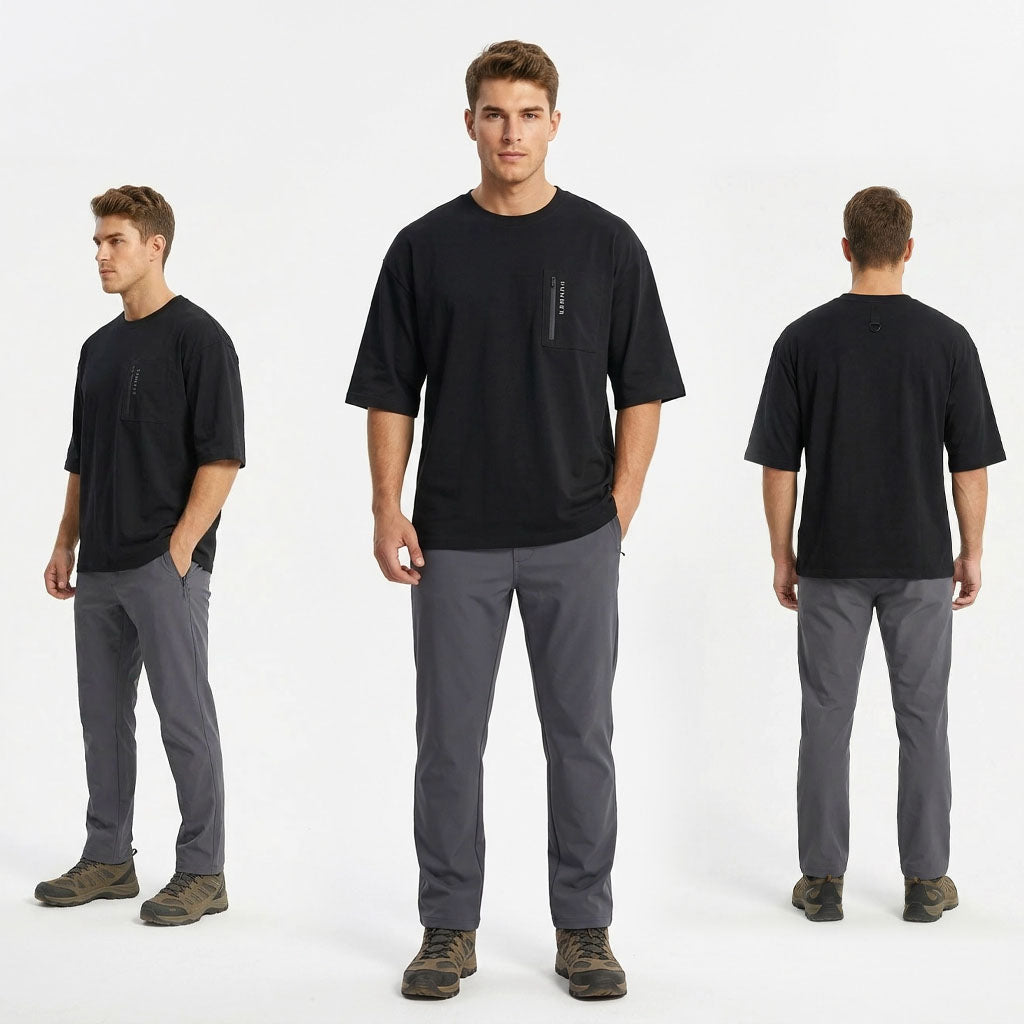 HUMMER MENS CASUAL OUTDOOR SHORT SLEEVE ROUNDNECK T SHIRT [OVERSIZE] H0103