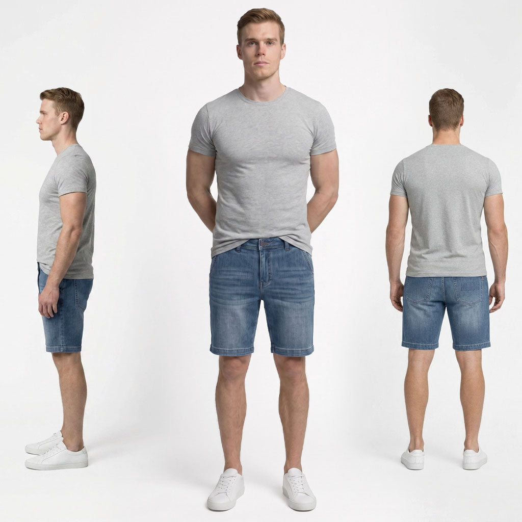 HUMMER MENS SHORT PANTS JEANS [REGULAR FIT] H0056