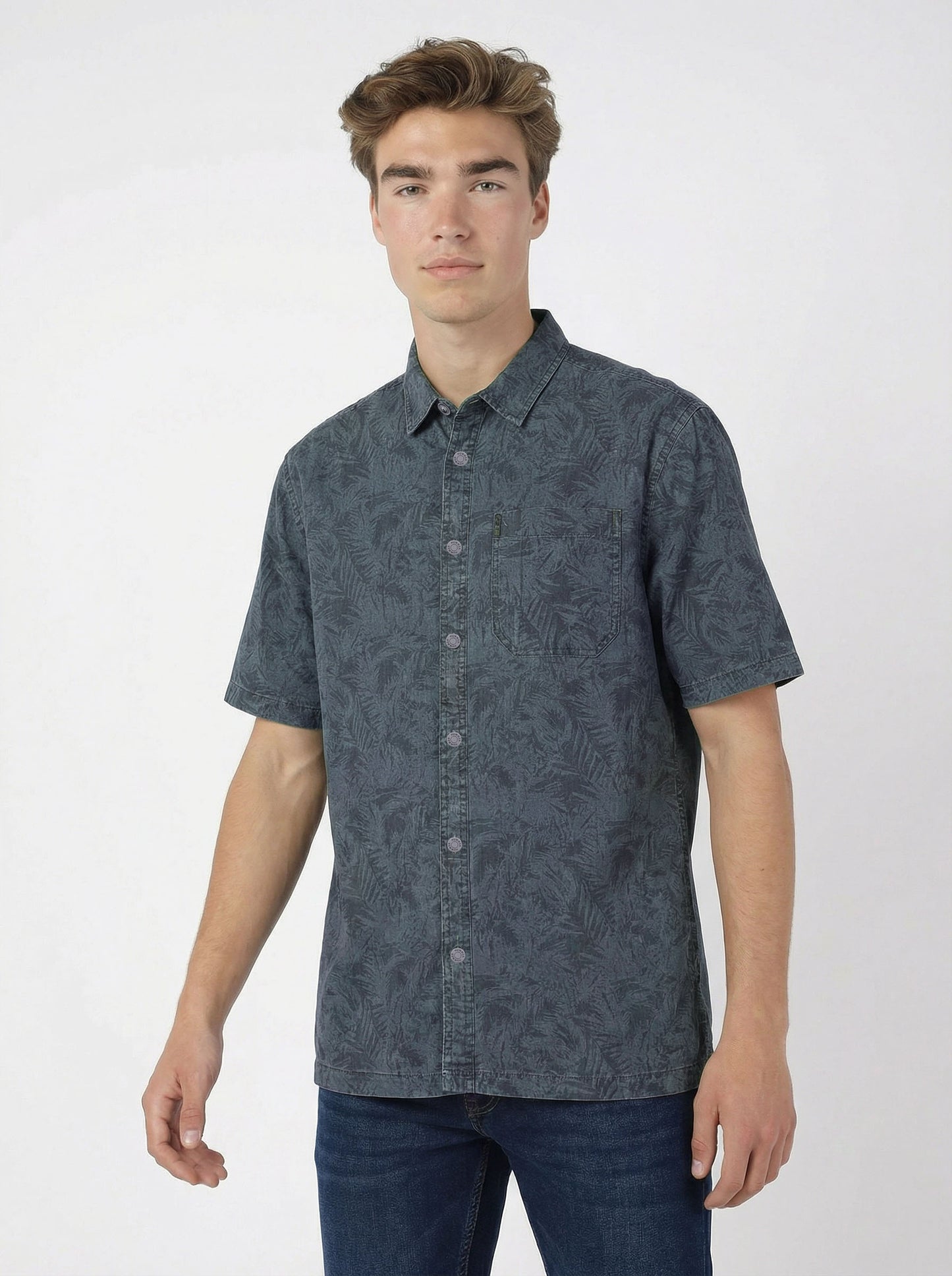 HUMMER MENS JEAN SHORT SLEEVE SHIRT [REGULAR FIT] H0040