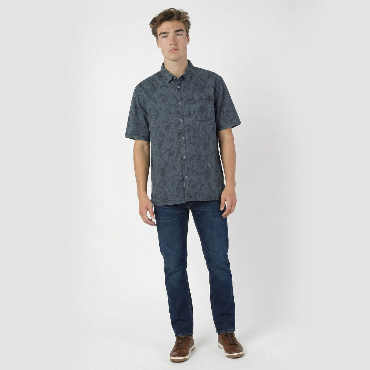 HUMMER MENS JEAN SHORT SLEEVE SHIRT [REGULAR FIT] H0040
