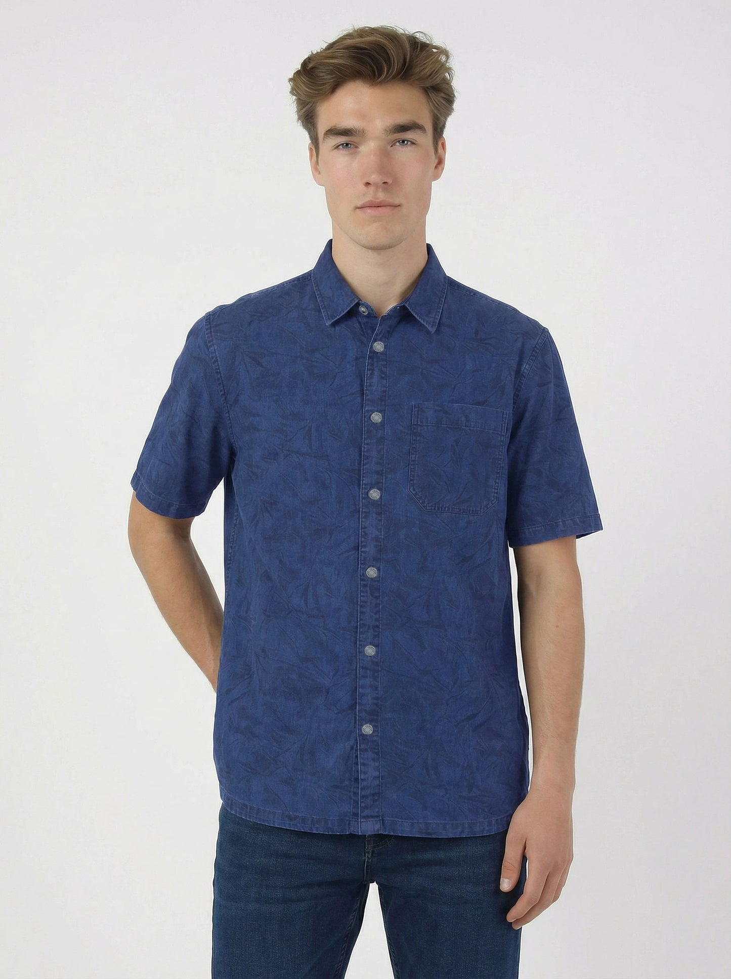 HUMMER MENS JEAN SHORT SLEEVE SHIRT [REGULAR FIT] H0042