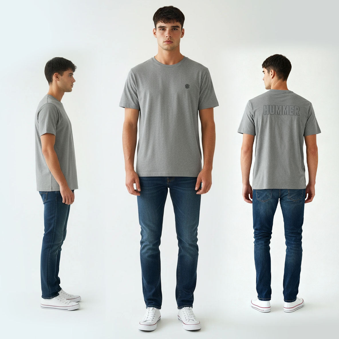 HUMMER SHORT SLEEVE ROUND NECK T SHIRT [FREE CUT] H0048
