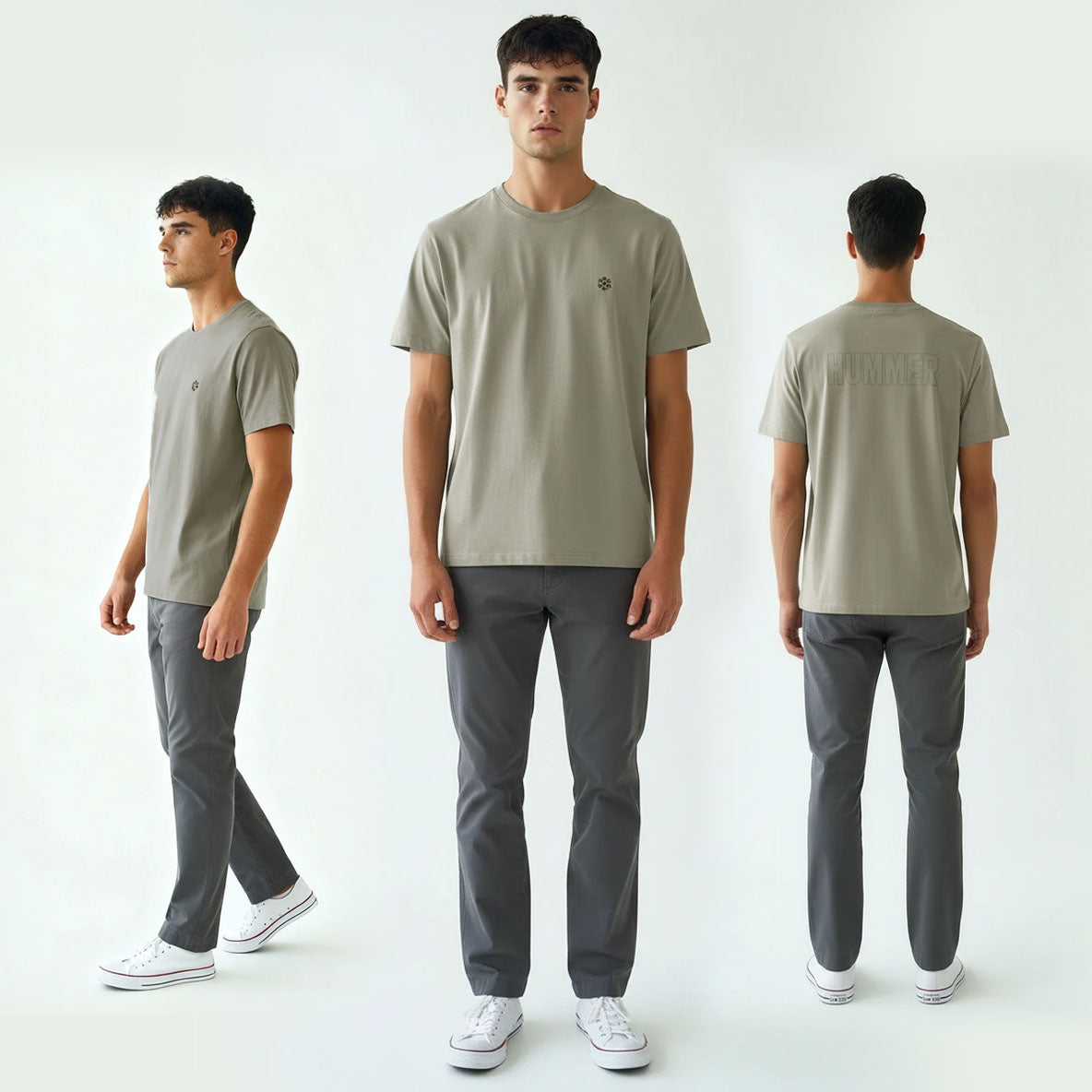 HUMMER SHORT SLEEVE ROUND NECK T SHIRT [FREE CUT] H0048