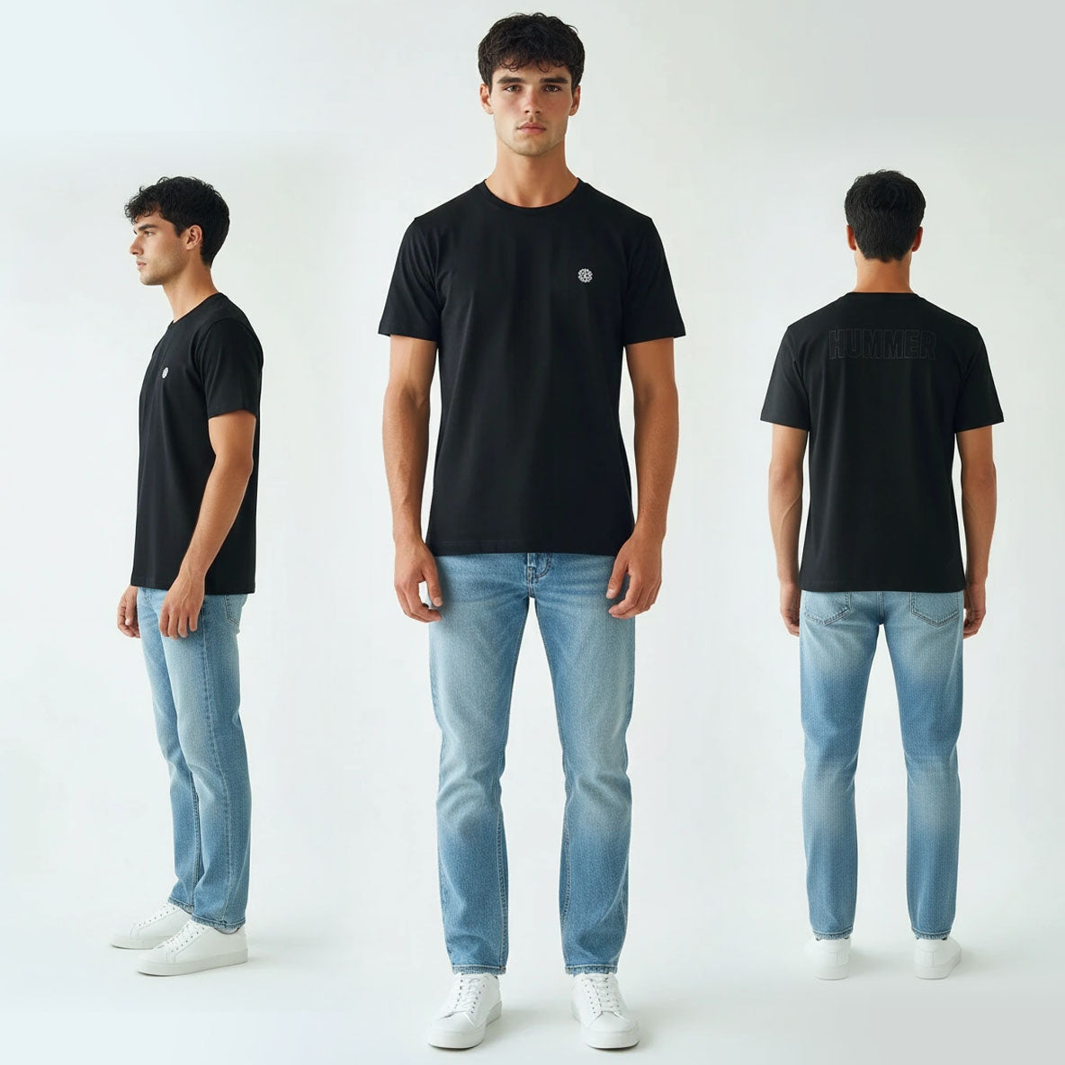 HUMMER SHORT SLEEVE ROUND NECK T SHIRT [FREE CUT] H0048