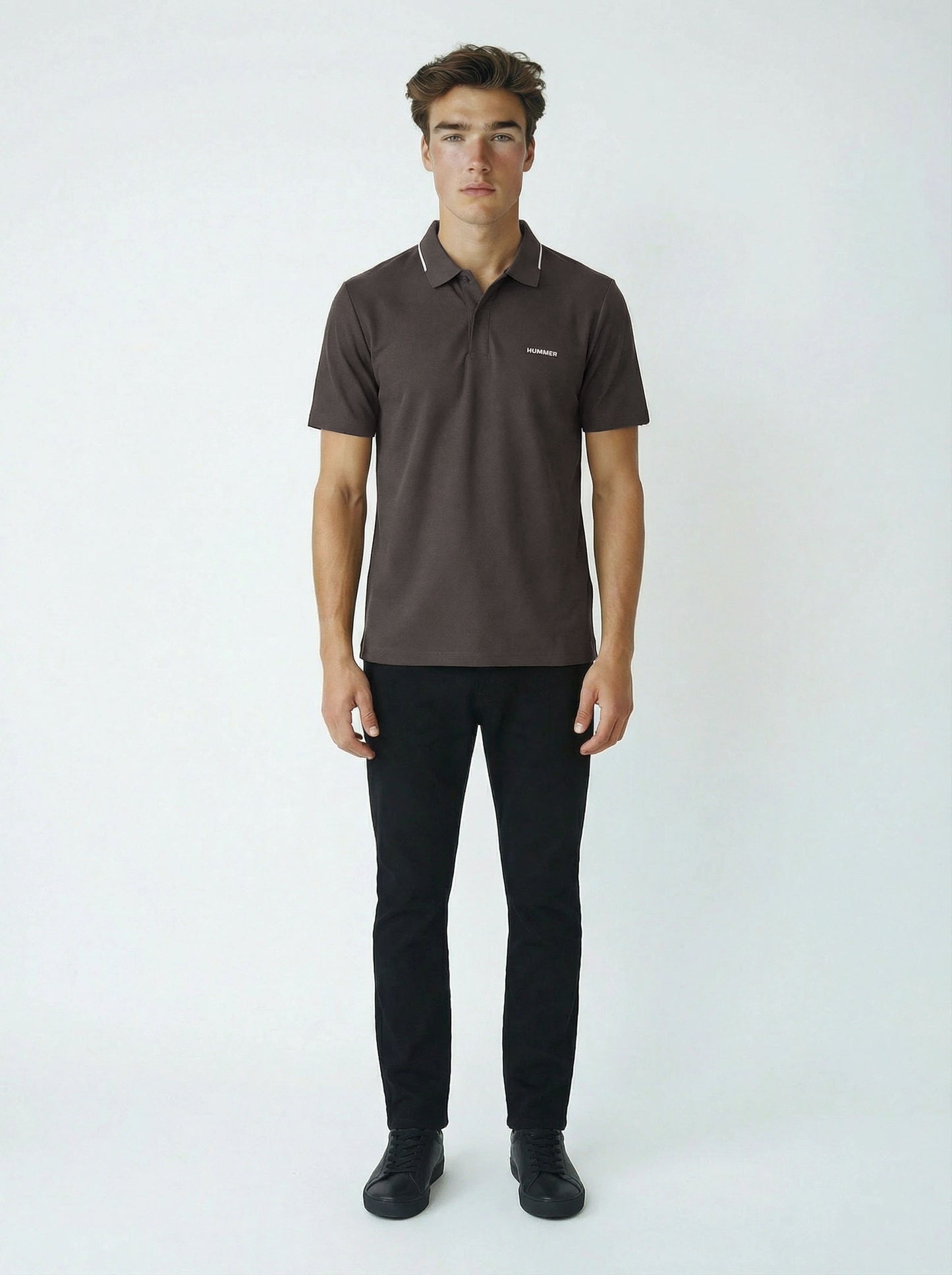 HUMMER MENS SHORT SLEEVE POLO T SHIRT [SLIM FIT] H0052
