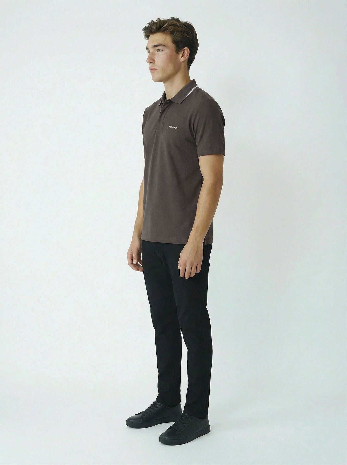 HUMMER MENS SHORT SLEEVE POLO T SHIRT [SLIM FIT] H0052