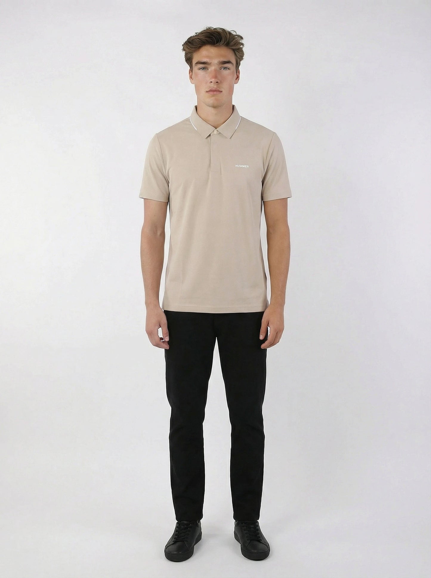 HUMMER MENS SHORT SLEEVE POLO T SHIRT [SLIM FIT] H0052
