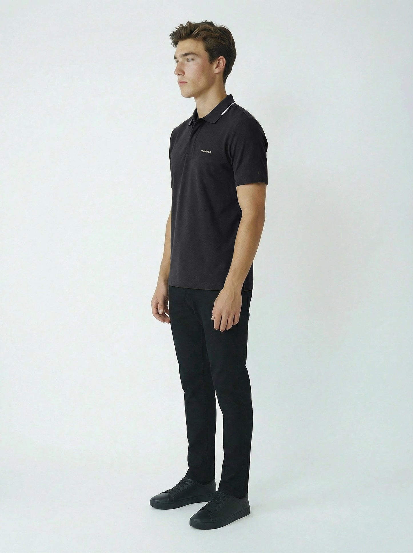 HUMMER MENS SHORT SLEEVE POLO T SHIRT [SLIM FIT] H0052
