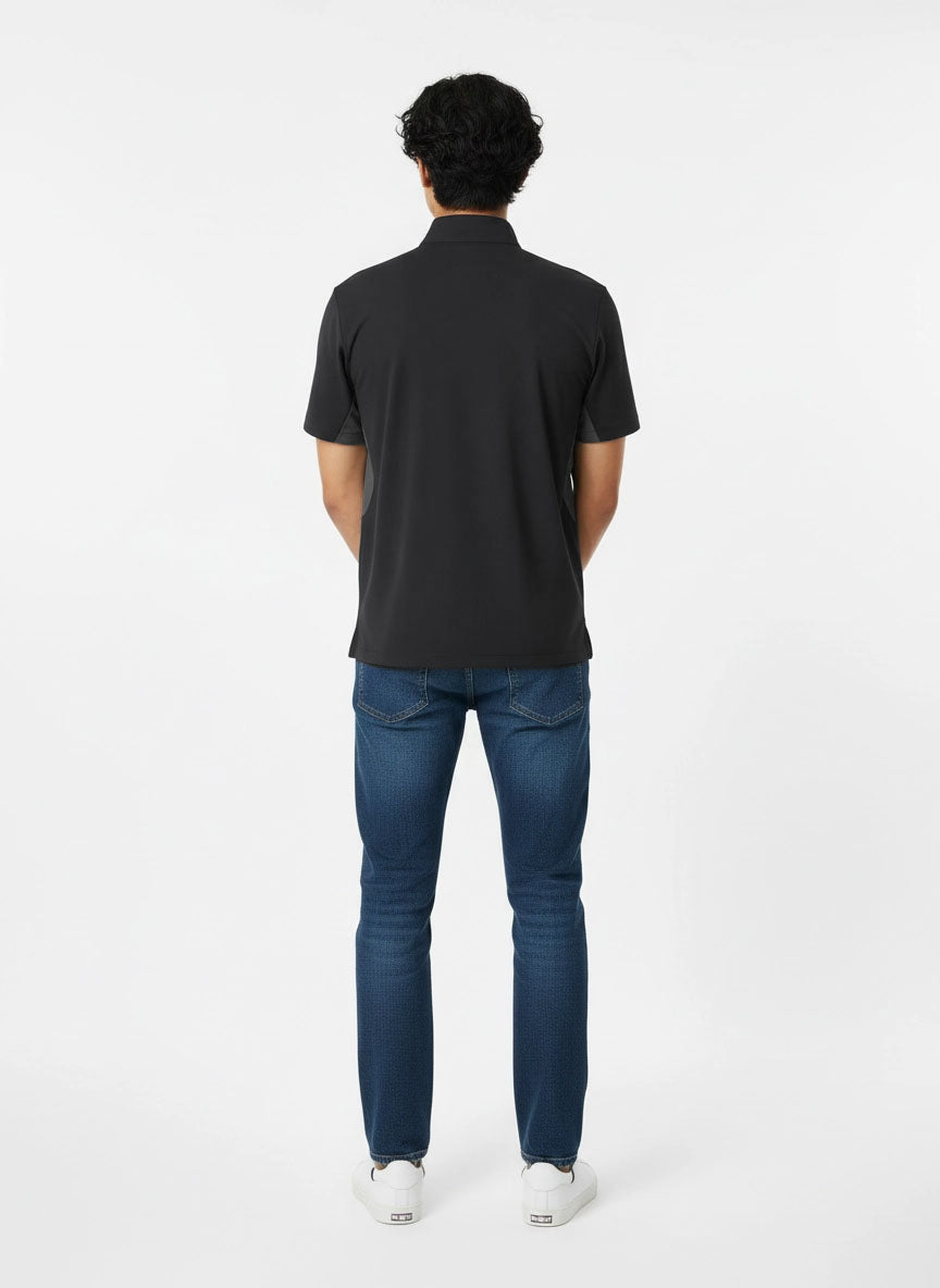 HUMMER MENS SHORT SLEEVE QUARTERZIP T SHIRT [FREE CUT] H0097