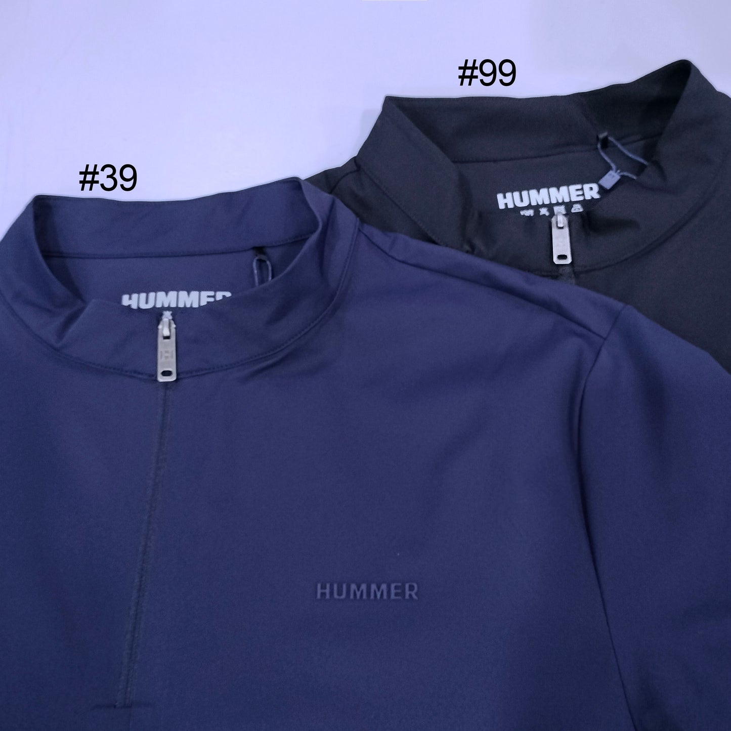 HUMMER MENS SHORT SLEEVE QUARTERZIP T SHIRT [FREE CUT] H0097